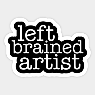 Left Brained Artist Sticker